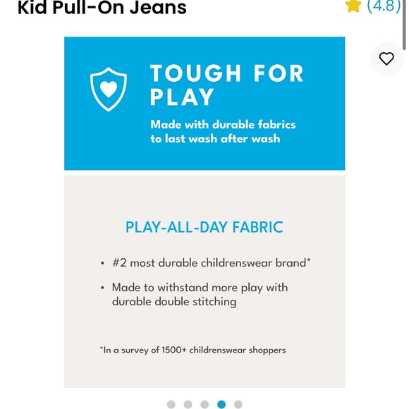 NWT Carter’s Dark Blue Denim Jeans - Picture 5 of 6